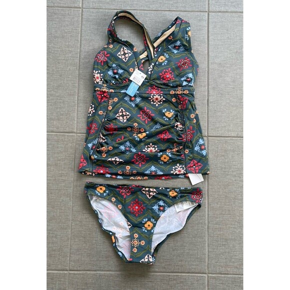 A PEA IN THE POD Maternity Tankini Swimsuit Size XS Two Piece NEW Beach Resort - Picture 2 of 15